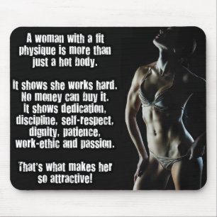 Motivational Bodybuilding Gym Mouse Pad