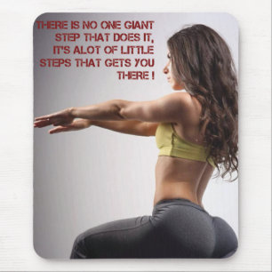 Motivational Bodybuilding Gym Mouse Pad