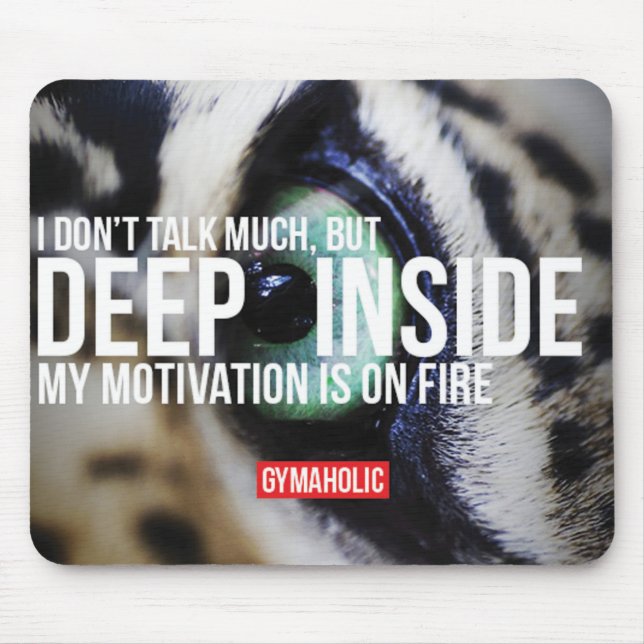 Motivational Bodybuilding Gym Mouse Pad (Front)