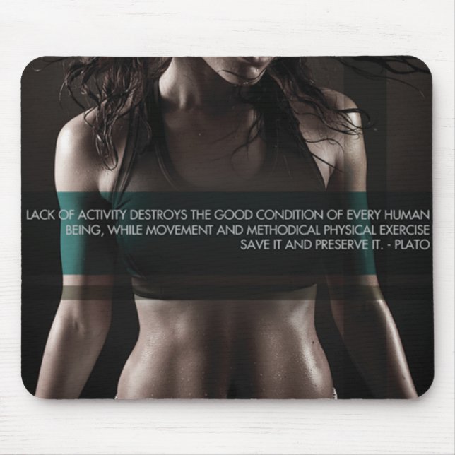Motivational Bodybuilding Gym Mouse Pad (Front)