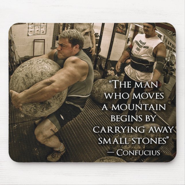 Motivational Bodybuilding Gym Mouse Pad (Front)