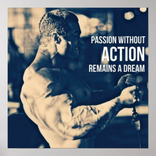 Motivational Bodybuilding Gym Poster