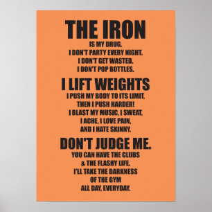 Motivational Bodybuilding Gym Poster
