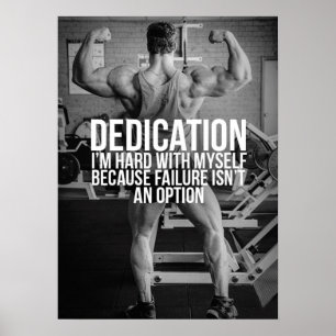 Motivational Bodybuilding Gym Poster