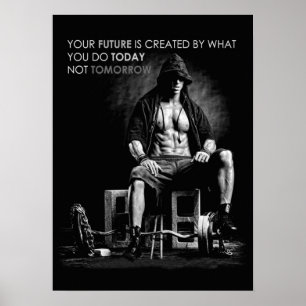 Motivational Bodybuilding Gym Poster