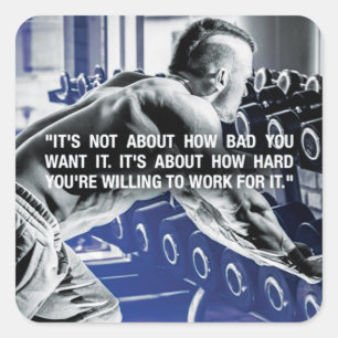 Motivational Bodybuilding Gym Sticker