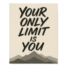 Motivational | Bold Typography & Mountain Art