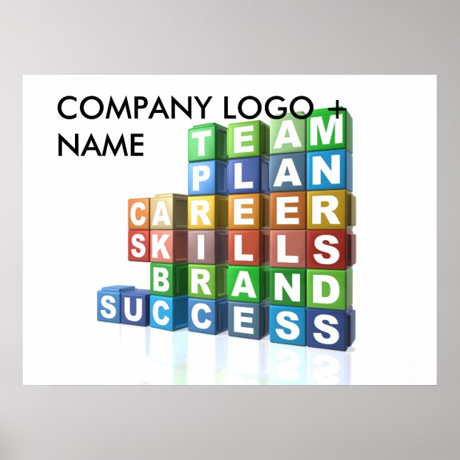 Motivational business buzzwords poster (Front)