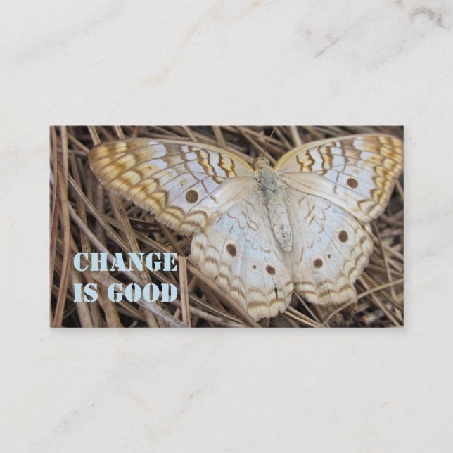 Motivational Butterfly Business Card (Front)