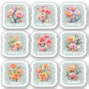 Motivational Cacti Sticker Pack