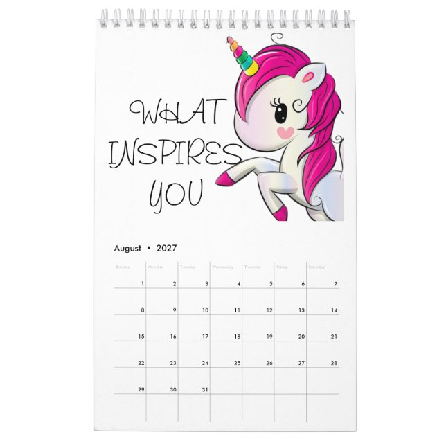 MOTIVATIONAL CALENDAR FOR KIDS (Aug 2027)
