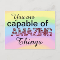 Motivational Capable of Amazing Things Rainbow