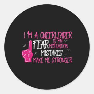 Motivational Cheerleader Design Classic Round Sticker