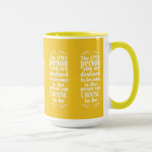 Motivational CHOICE custom colour mugs