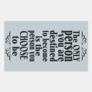 Motivational CHOICE custom colour stickers