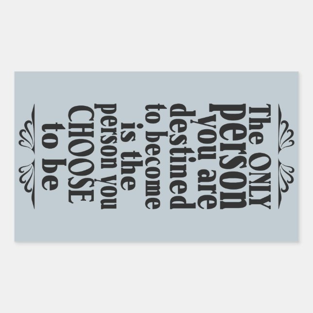 Motivational CHOICE custom colour stickers (Front)