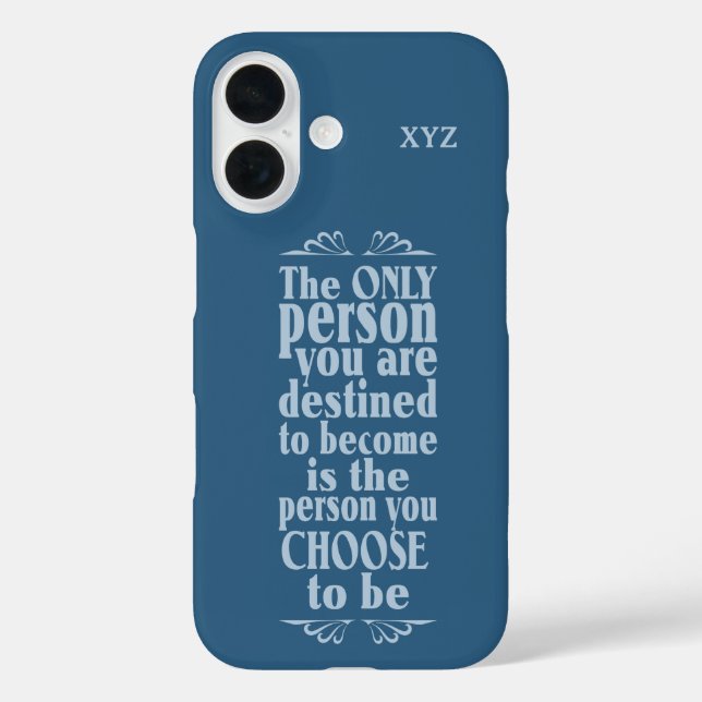 Motivational CHOICE custom monogram cases (Back)