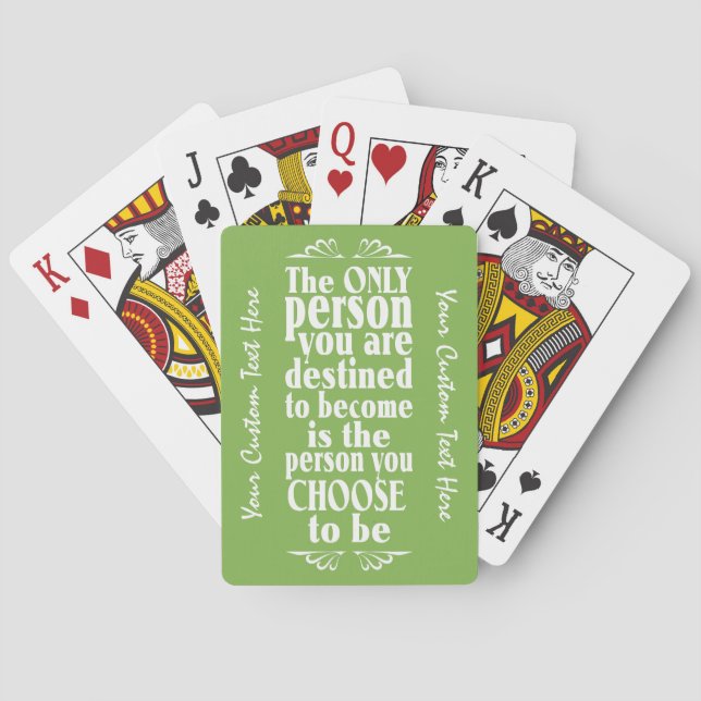 Motivational CHOICE custom playing cards (Back)
