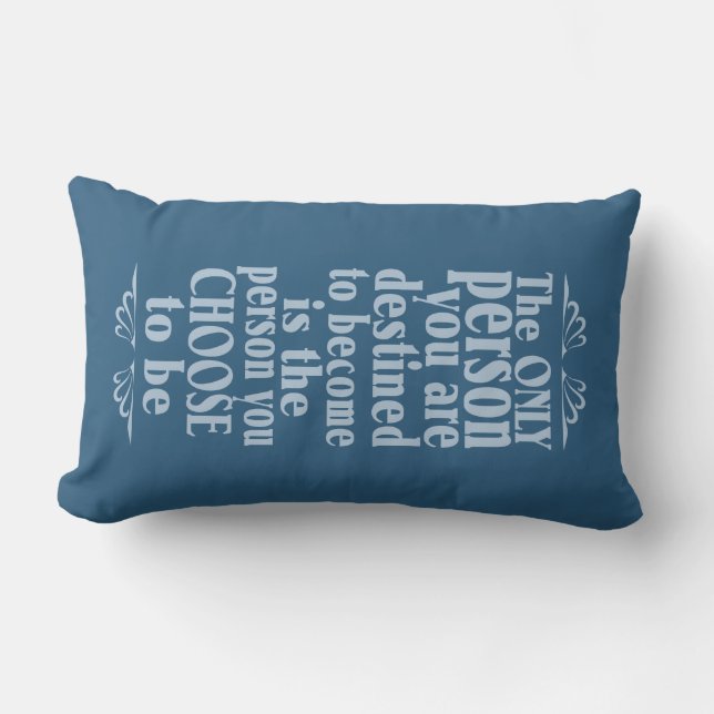 Motivational CHOICE custom throw pillow (Front)