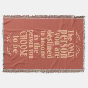 Motivational CHOICE throw blanket