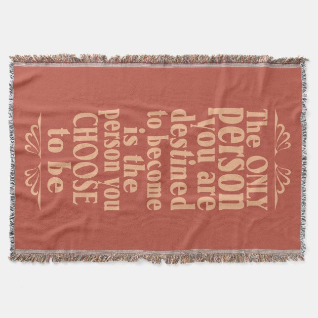 Motivational CHOICE throw blanket (Front)