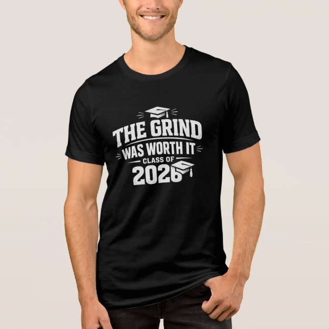 Motivational Class of 2026 Graduation T-Shirt Tri-Blend Shirt (Front)
