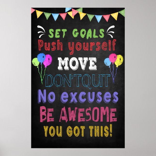 Motivational Classroom Poster for Classroom (Front)