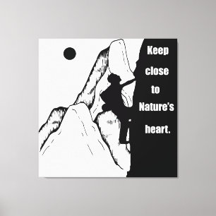 Motivational climbing rockclimbing canvas print