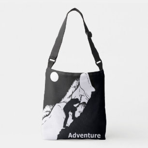 Motivational climbing rockclimbing crossbody bag