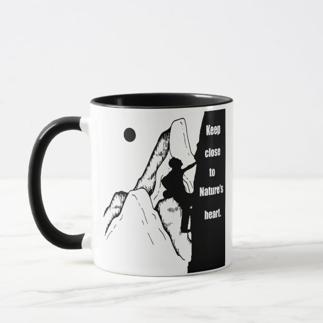 Motivational climbing rockclimbing mug (Left)