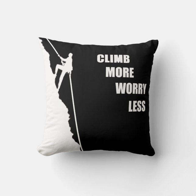 Motivational climbing rockclimbing saying cushion (Front)