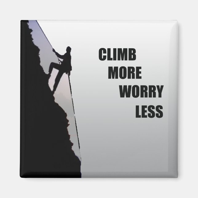 Motivational climbing rockclimbing saying magnet (Front)