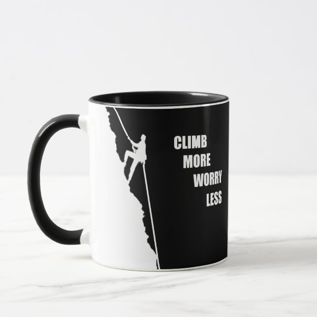 Motivational climbing rockclimbing saying mug (Left)
