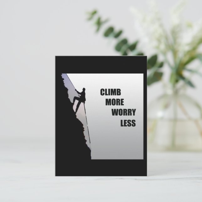 Motivational climbing rockclimbing saying postcard (Standing Front)