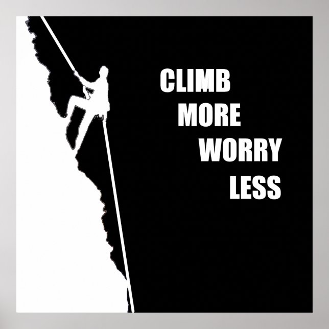 Motivational climbing rockclimbing saying poster (Front)