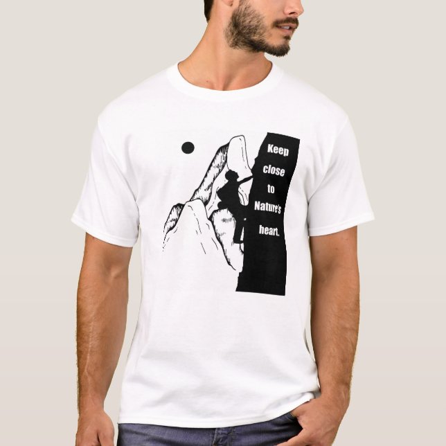 Motivational climbing rockclimbing T-Shirt (Front)