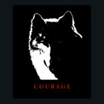 Motivational Courage Wolf Pop Art Poster Print<br><div class="desc">Digital Artwork - Wolf Head Computer Animal Art - College Pop Art - Wild Big Animals Computer Images</div>