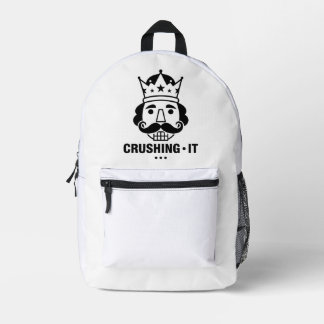 Motivational Crushing It Daily Hustle Mindset Succ Printed Backpack