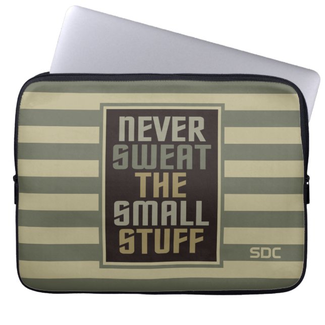 Motivational custom monogram laptop sleeves (Front)