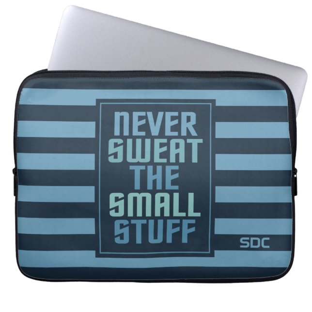 Motivational custom monogram laptop sleeves (Front)