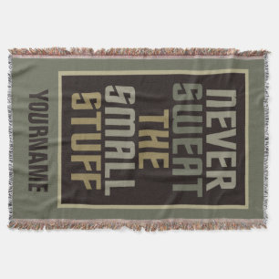 Motivational custom name throw blanket