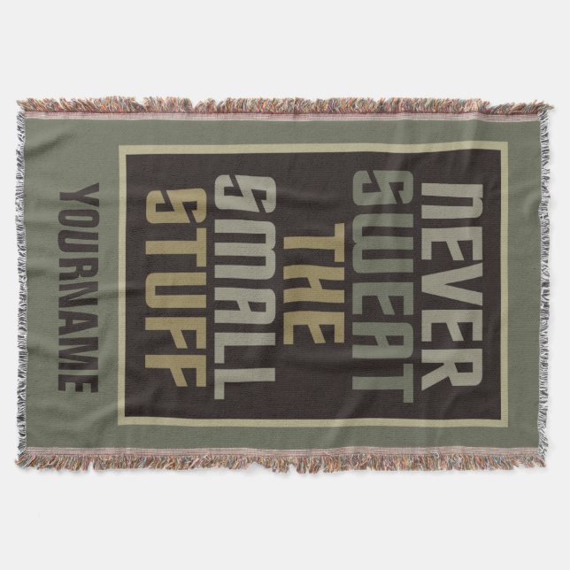 Motivational custom name throw blanket (Front)