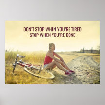 Motivational Cycling Print – Customisable Quote