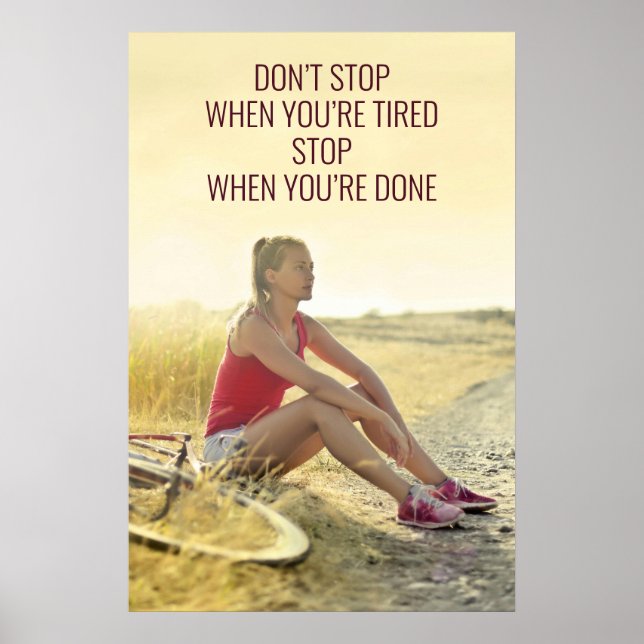 Motivational Cycling Print – Customisable Quote (Front)
