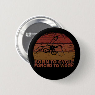 Motivational cycling quotes 6 cm round badge