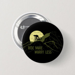 Motivational cycling quotes 6 cm round badge