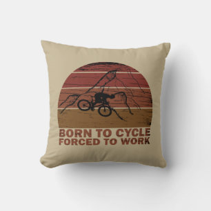 Motivational cycling quotes cushion