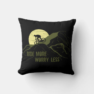 Motivational cycling quotes cushion