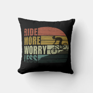 Motivational cycling quotes cushion
