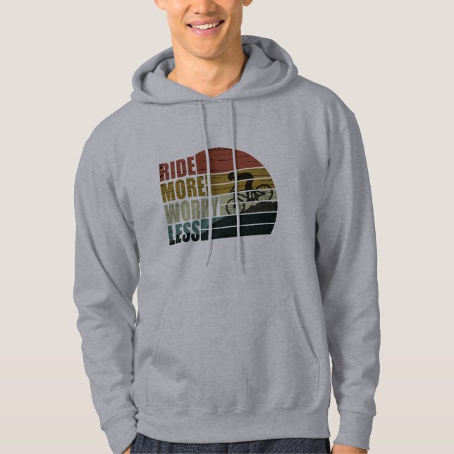 Motivational cycling quotes hoodie (Front)